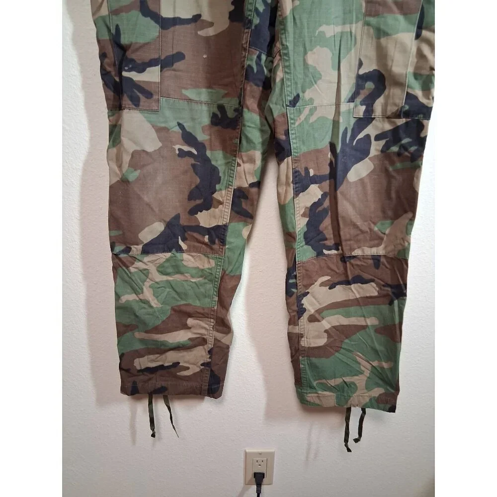 Military Fatigues Woodland Camouflage Pants Grunge Y2K Hunting Size Medium Regul